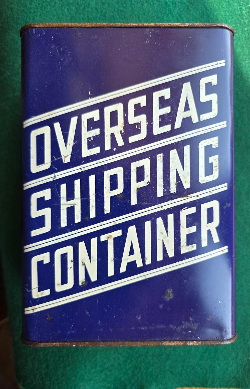 Vintage military overseas shipping container